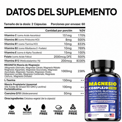 Complejo de magnesio 12 en 1