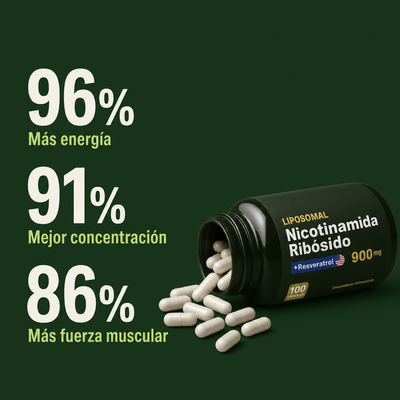 96% más energía, 91% mejor concentración, 86% más fuerza muscular