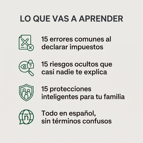 Claridad Fiscal — Entiende los Impuestos de EE. UU. y Protege a tu Familia de Errores Costosos