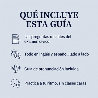 Guía de Ciudadanía Americana — Estudia en Español y Aprueba tu Examen con Confianza